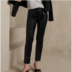 Banana Repubic Slim Mid-Rise Coated Jean | Black | Size 29